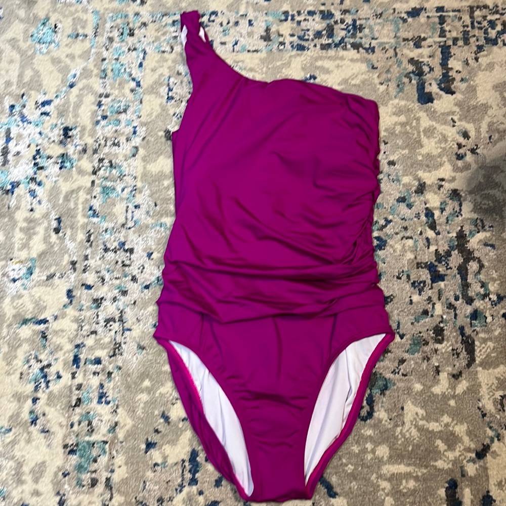One Shoulder Ruched Suit